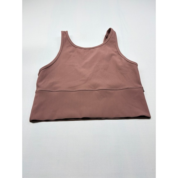 Lululemon Power Pivot Rib Tank Top Size 6 Spiced Chai Pink Crop - Picture 9 of 16